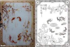 繁花似锦 六鱼图 玉兰花