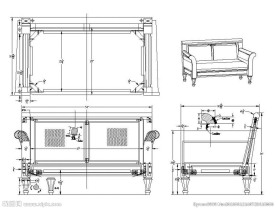 双人沙发图纸