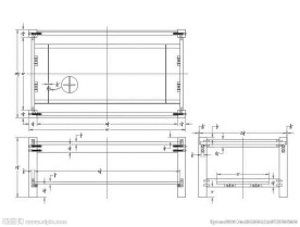 带层板实木桌图纸