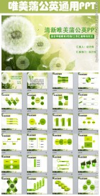 清新唯美蒲公英教育培训PPT