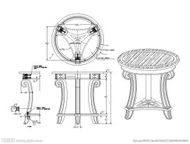 支柱小圆桌图纸