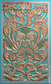 葡萄门上洋花砂岩浮雕精雕图