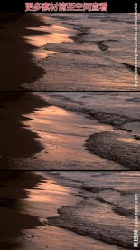 沙滩黄昏海浪慢镜头高清视频素材