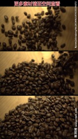 掉落的咖啡豆慢镜头高清实拍视频