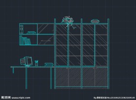 书桌 书柜CAD
