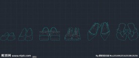 鞋子 cad