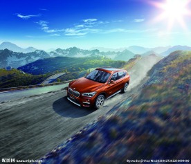 越野汽车疾驰创意海报