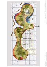 国外风格广场彩平psd