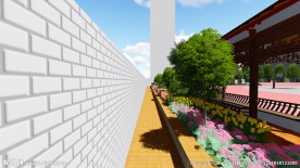 校园文化景观环境效果图