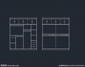 板式衣柜内部结构cad