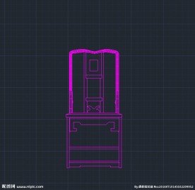 中式椅子 cad