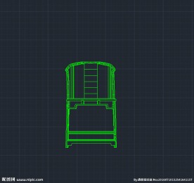 明清家具 圈椅 cad