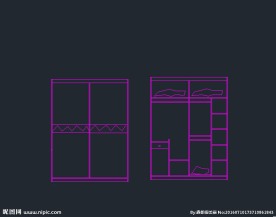 衣柜内部图 cad