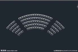 cad 电影院椅子俯视图