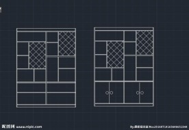 板式酒柜 cad