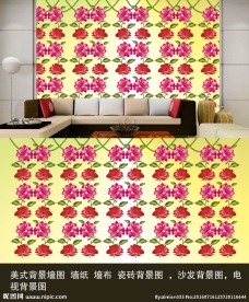 花 墙纸  美式背景墙纸