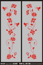 移门图案 矢量图