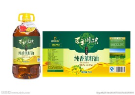 纯香压榨菜籽油标签包装