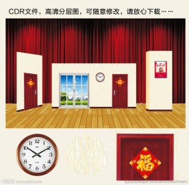 晚会舞台小品背景