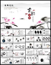 古韵水墨中国风动态PPT模板