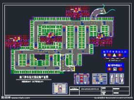 沃尔玛地下停车场交通设施平面图