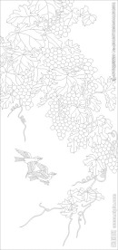 葡萄 雕刻图