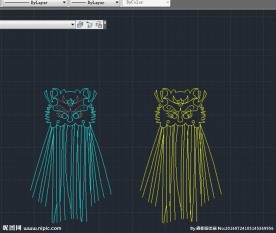 中国风装饰品 cad