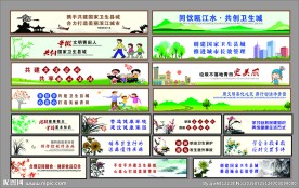 精美创建卫生城市墙绘文化墙