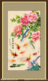 富贵九鱼图