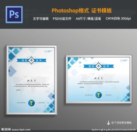 蓝色授权书模板