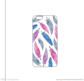 彩色羽毛手机壳