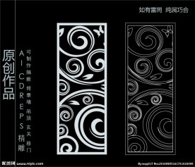 镂空雕花 移门图案  隔断图案