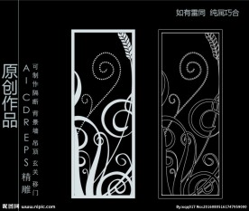 镂空雕花 移门图案  隔断图案