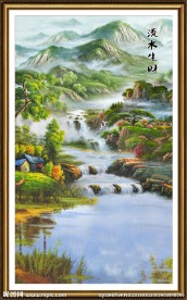 竖幅山水画