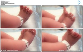 婴儿新生儿小脚丫特写
