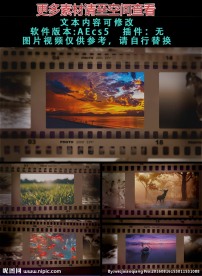 数字胶片照片展示AE模板