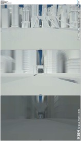 三维桥梁建筑快速穿梭白色模型动