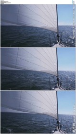 帆船海面航行前进