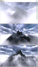 360度旋转的雪山