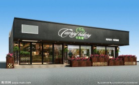 餐厅面包店门头