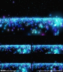 音乐音符粒子海洋动态背景