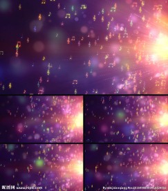 音乐音符光彩动态背景