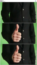 商务人士点赞绿屏抠像