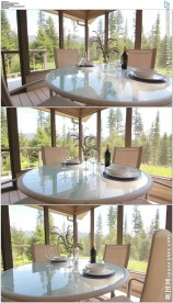 房地产建筑落地窗阳台餐桌视频