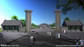 中式 古建 园林  绿化