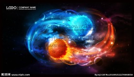 太极 环绕背景板