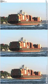 装满货物的轮船