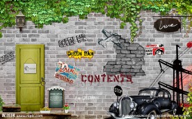 复古怀旧致青春背景装饰墙