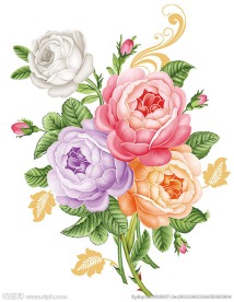 飘逸花香 图层分层