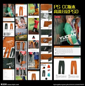 男士休闲长裤淘宝详情页描述设计